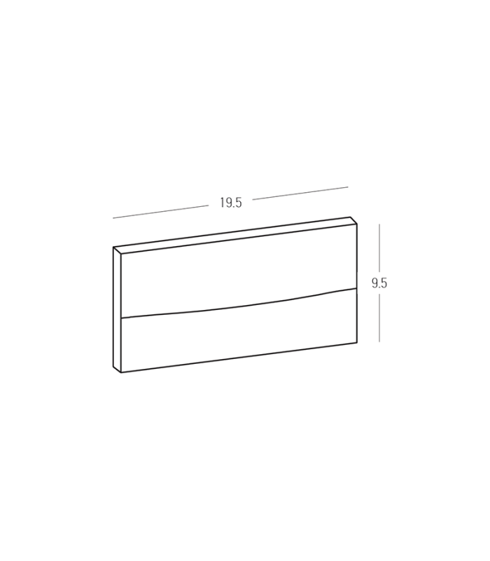 Orvion Rectangle Outdoor Flush Wall Lamp Sandy White LED 3000K IP65-2