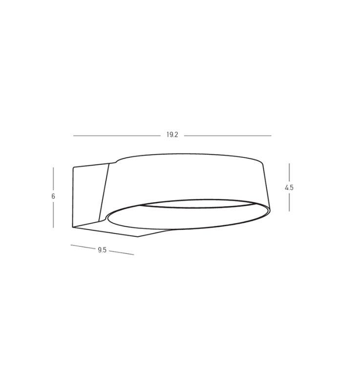 Zambelis Outdoor Wall Down Lamp Graphite LED 3000K IP54 12W-4