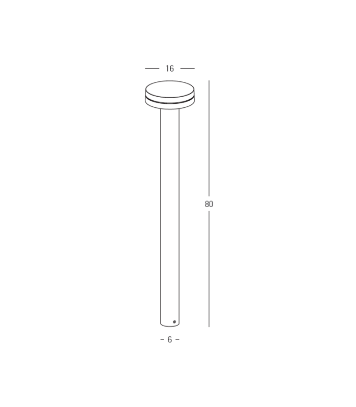 Zambelis Outdoor Bollard Dark Brown LED 2200-2700-3200-4000K IP65-4