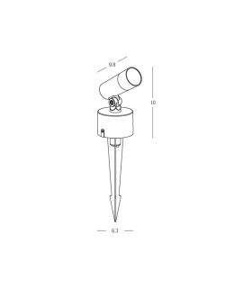 Cielo Outdoor Spike Graphite LED 3000K IP65 - Driver Not Included-2