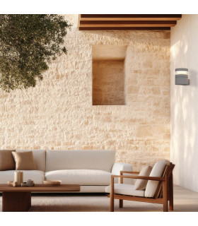 Zephy Outdoor Modern Wall Lamp Natural Concrete LED 3000K IP65-2