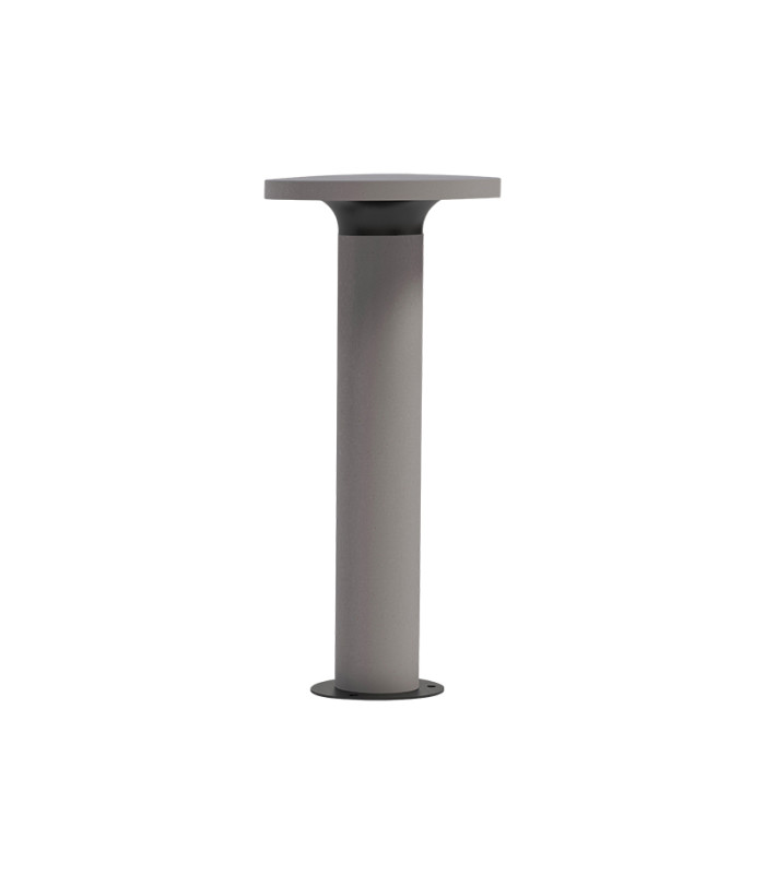 Zambelis Outdoor Bollard Natural Concrete-Sandy Black LED 3000K IP65-1