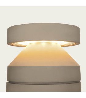 Zephy 52cm Outdoor Bollard Natural Concrete LED 3000K IP65-2