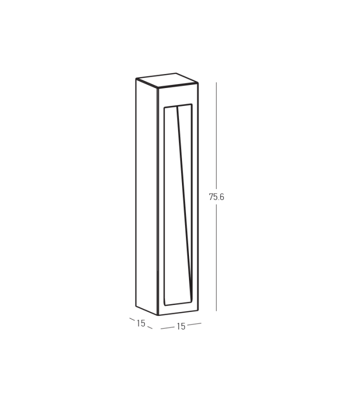 Lioraen Outdoor Bollard Natural Concrete LED 3000K IP65-4