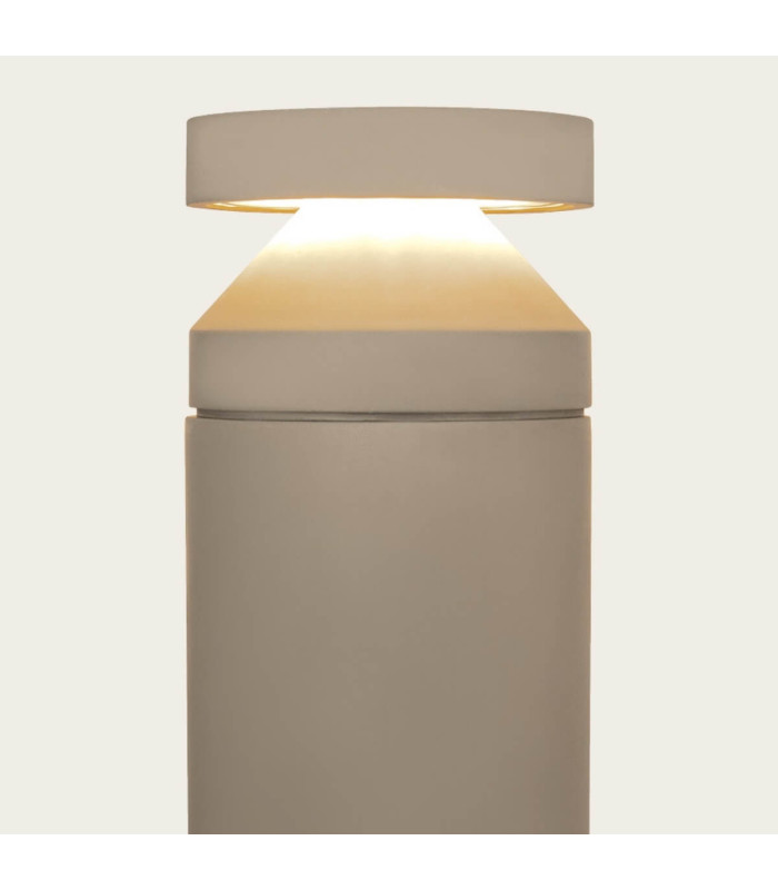 Zephy 97cm Outdoor Bollard Natural Concrete LED 3000K IP65-3