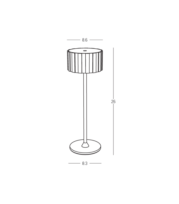 Aurisca Outdoor Portable Lamp Sandy Milk Tea LED 2700-4000-6500K IP44 Dimmable-6