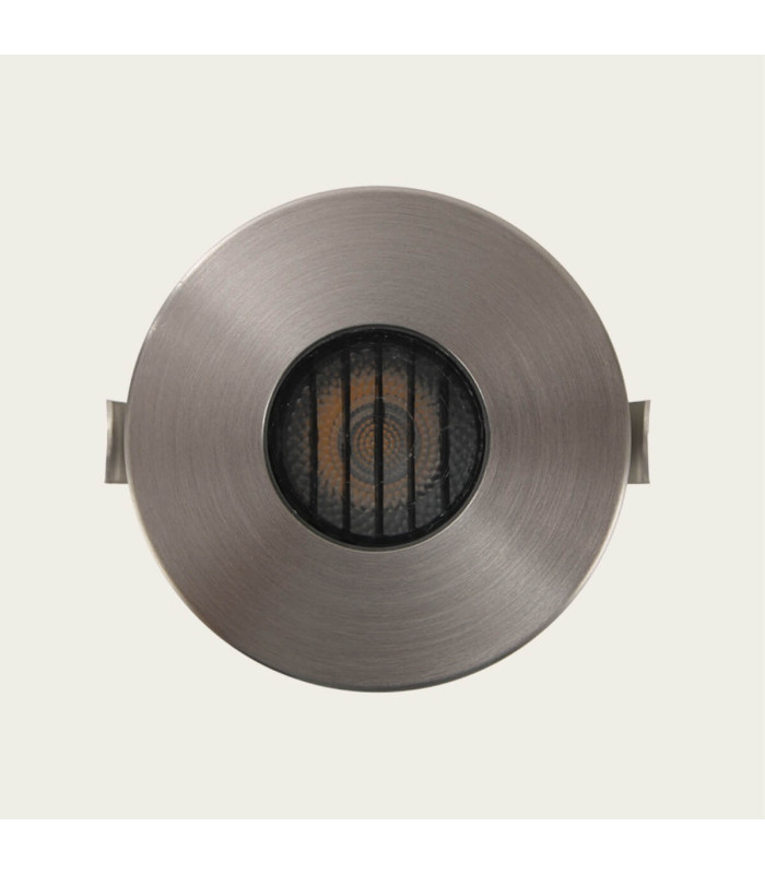 Vorya 6.5cm Outdoor Recessed Ground Light Stainless Steel LED 3000K IP65 3W-3