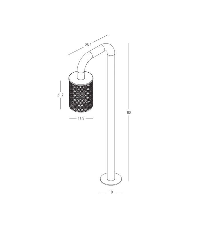 Zambelis Outdoor Bollard Sandy Coffee LED 3000K IP65-3