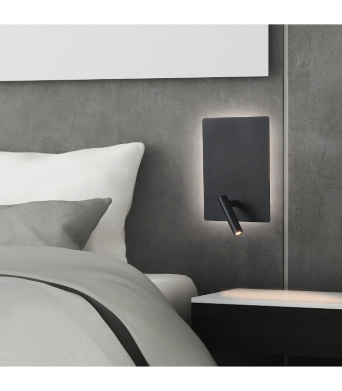 Bregovo Reading Wall Light Black Matt LED 3000K-2