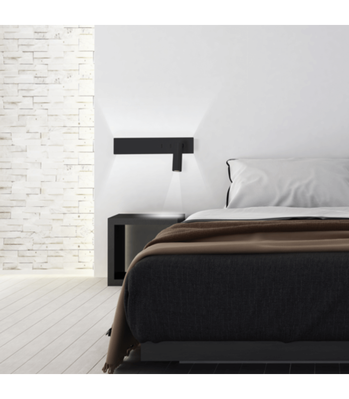 Malko Reading Wall Light Black Matt LED 3000K-3