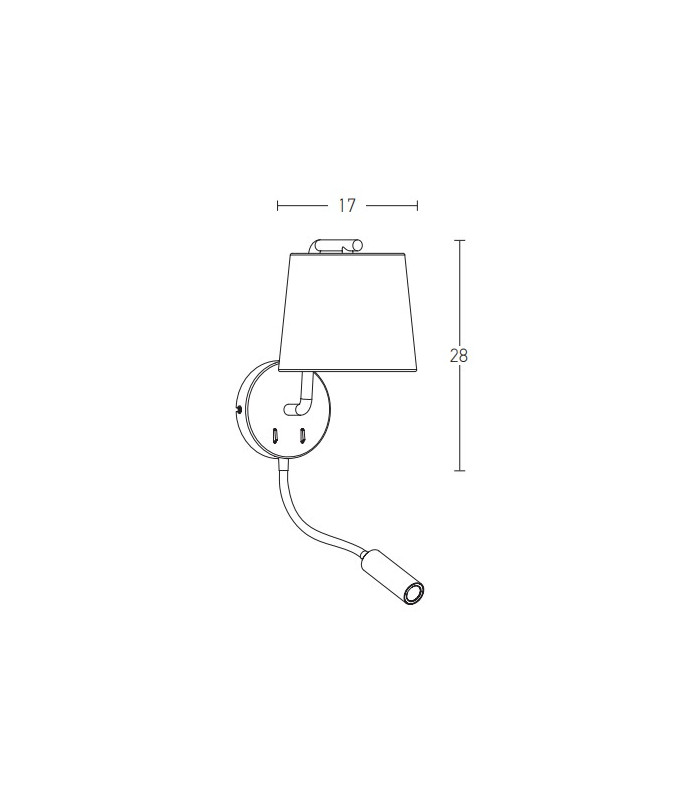 Borovo Reading Wall Light Black Matt LED 3000K-3