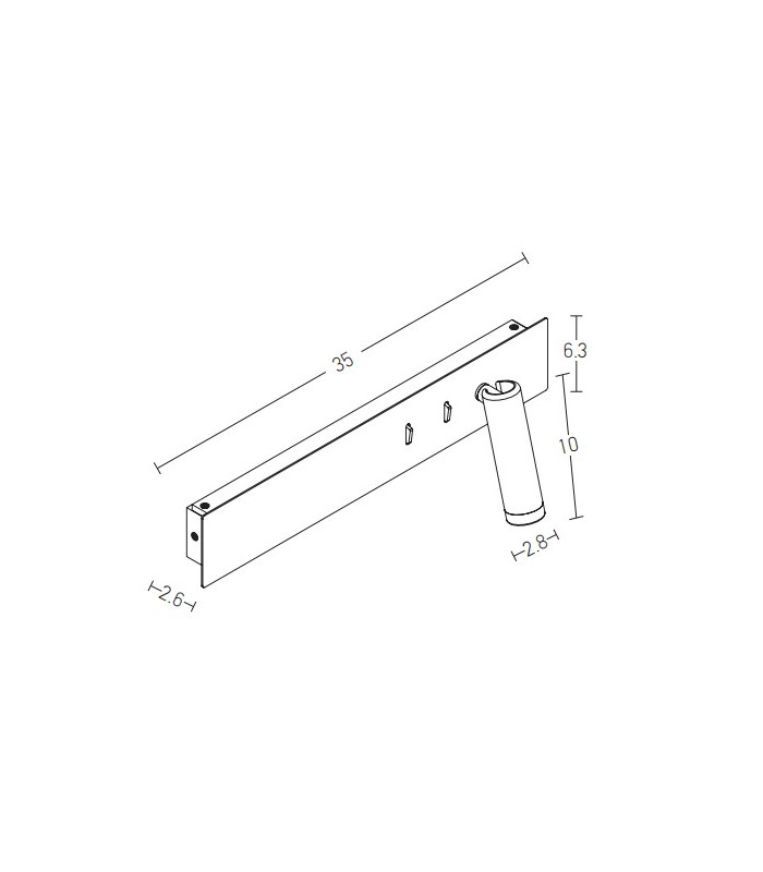 Malko Reading Wall Light Black Matt LED 3000K-4