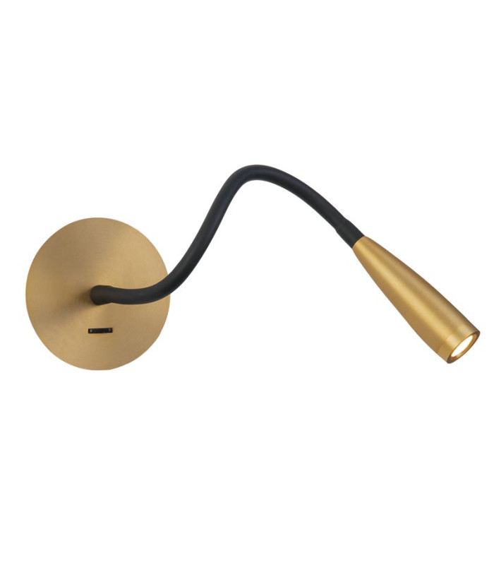 Ignara Reading Wall Light Brushed Brass LED 3000K-1