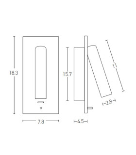 Alfatar Reading Wall Light Black Matt LED 3000K-2