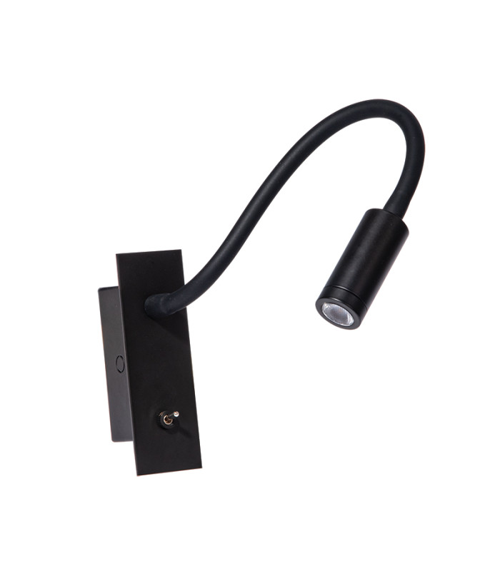 Vela Reading Wall Light Black LED 3000K-1
