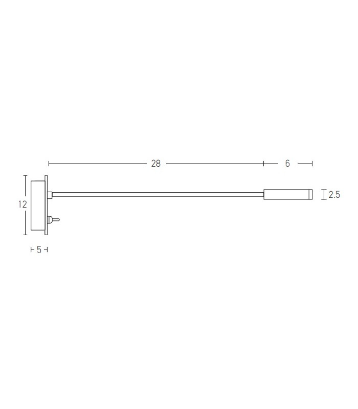 Vela Reading Wall Light Black LED 3000K-4