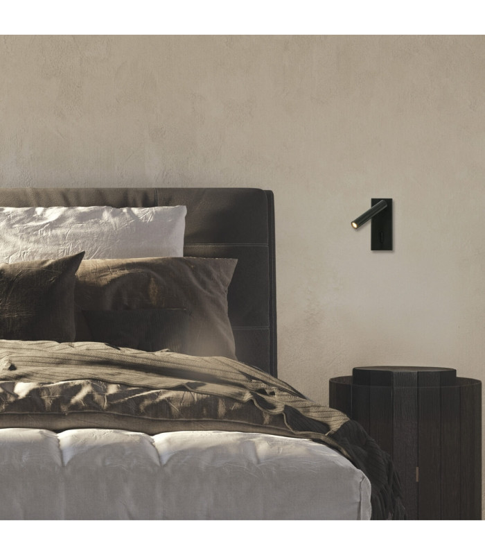 Lyra Reading Wall Light Black Matt LED 3000K-2