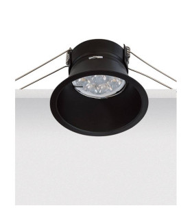 Shipka Round Recessed Downlight Black 1xGU10