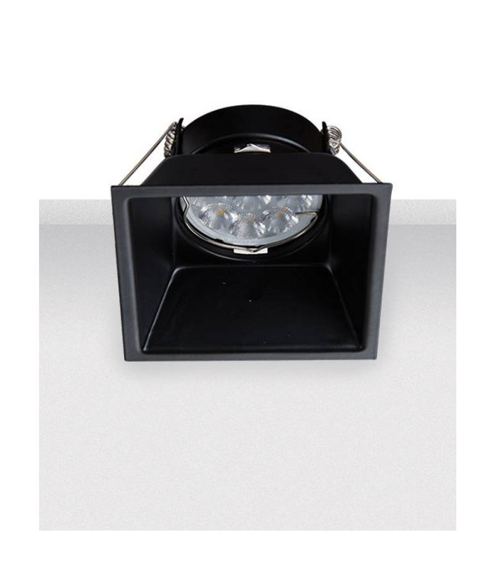 Shipka Square Recessed Downlight Black 1xGU10