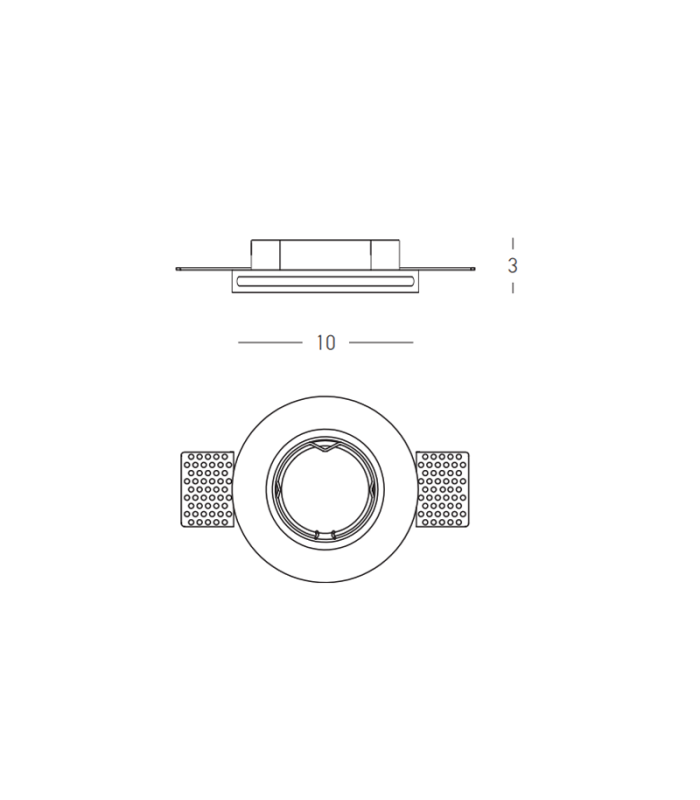 Atopol Round Trimless Recessed Downlight Pure White 1xGU10-3