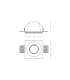 Atopol Square Trimless 12cm Recessed Downlight Pure White 1xGU10-2