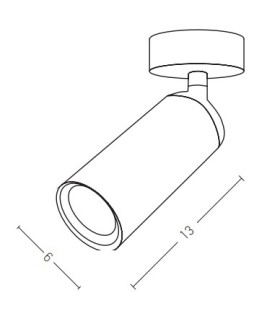 Melnik Single Spotlight White Matt 1xGU10-2