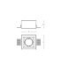 Pliska Square Recessed Downlight Pure White 1xGU10-3