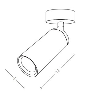 Melnik Single Spotlight Black Matt 1xGU10-2
