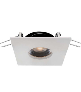 Vale Square Recessed Downlight White - Black 1xGU10