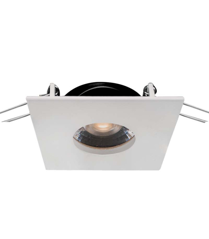 Vale Square Recessed Downlight White - Black 1xGU10