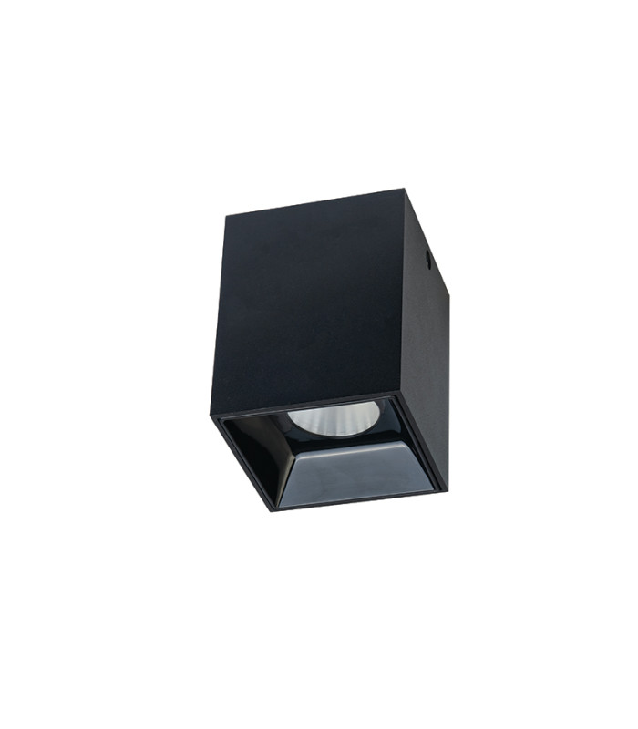 Obzor Surface Mounted Downlight Black - Black Reflector LED 3000K-1