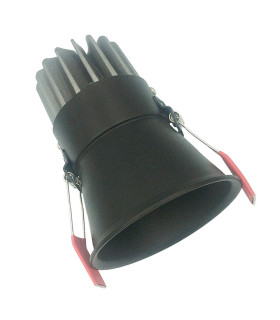 Borovo 7.5cm Recessed Downlight Black Matt LED 3000K-1