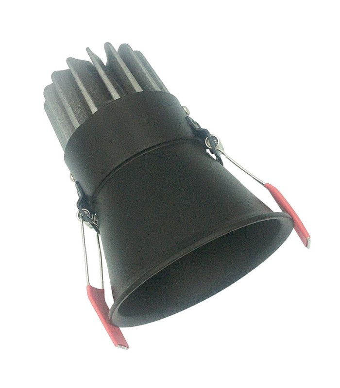Borovo 7.5cm Recessed Downlight Black Matt LED 3000K-1