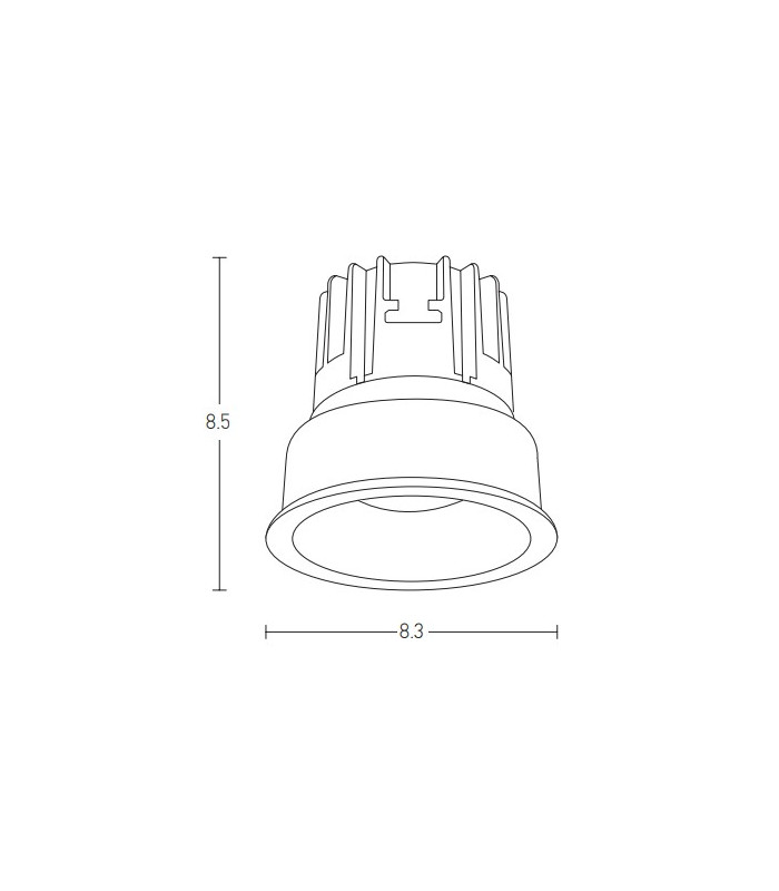 Borovo 8.3cm Recessed Downlight White Matt LED 3000K IP54-2