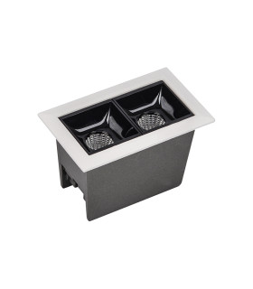 Byala Twin Recessed Downlight Sandy White - Black LED 3000K-1