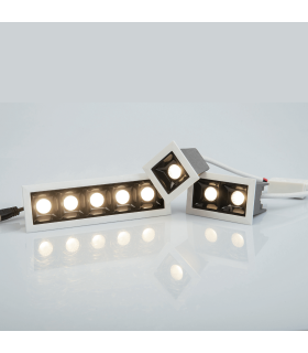 Byala Twin Recessed Downlight Sandy White - Black LED 3000K-2