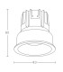 Borovo 8.3cm Recessed Downlight Black Matt LED 3000K IP54-3
