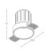 Zemen 6.2cm Recessed Downlight Sandy White LED 3000K 6W-3