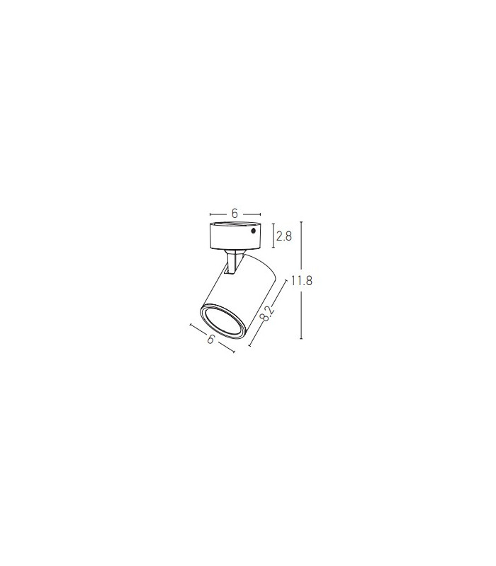 Gramada Single Spotlight Black Matt 1xGU10-2