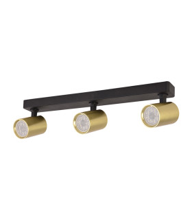 Gramada Ceiling Spotlight Bar Black Matt - Brushed Brass 3xGU10-1