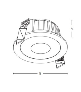 Zambelis Recessed Downlight Black LED 3000K IP54-2