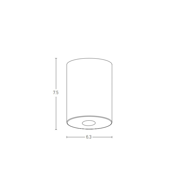 Terya Surface Mounted Downlight Sandy White LED 3000K IP54-3