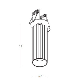 Marisca Recessed Downlight Black Matt LED 3000K-2
