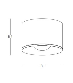 Solyss Surface Mounted Downlight Sandy White LED 4000K IP54-2
