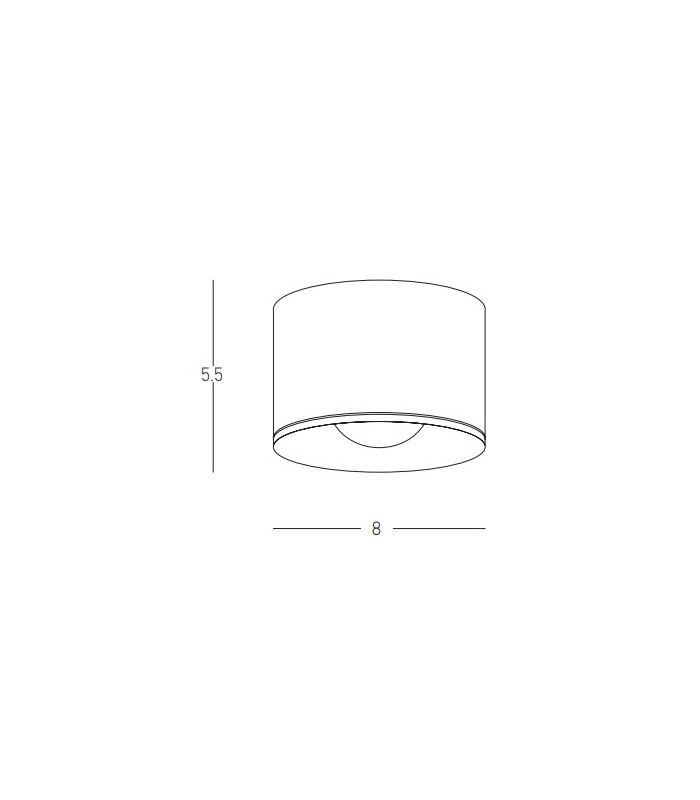 Solyss 5.5cm Surface Mounted Downlight Sandy White LED 3000K IP54 12W-4