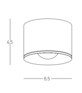 Solyss 4.5cm Surface Mounted Downlight Sandy White LED 3000K IP54 8W-2