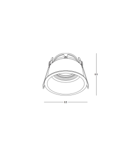 Zambelis Adjustable 8.5cm Recessed Downlight Sandy White 1xGU10 LED-2