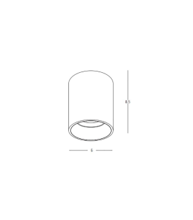 Nyra Round Surface Mounted Downlight Sandy Black 1xGU10 LED-2