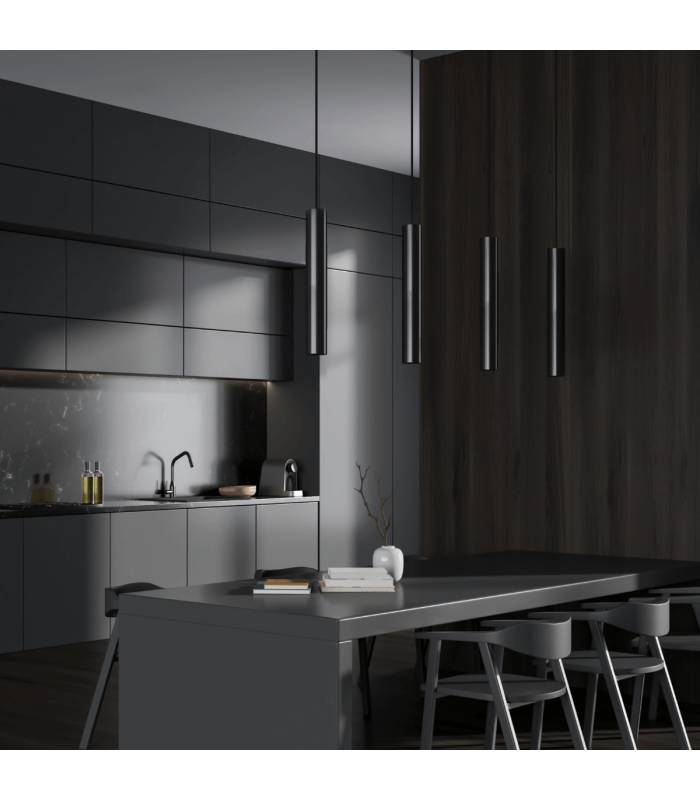 Phyra Slim Pendant Ceiling Light Sandy Black 1xGU10 LED-2