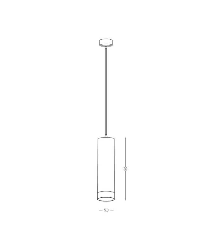 Phyra Slim Pendant Ceiling Light Sandy Black 1xGU10 LED-3